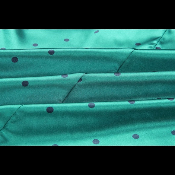 Green polka dot dress DRC124 - Picture 6 of 7